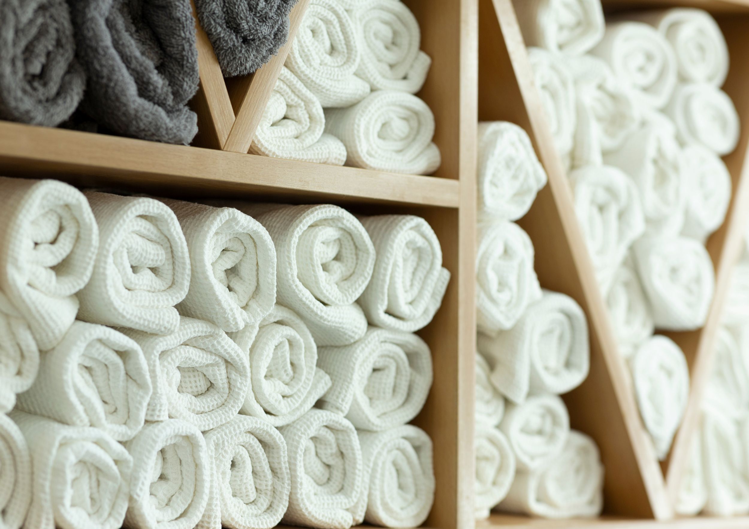 Grey & White Towels Shutterstock 1694288095