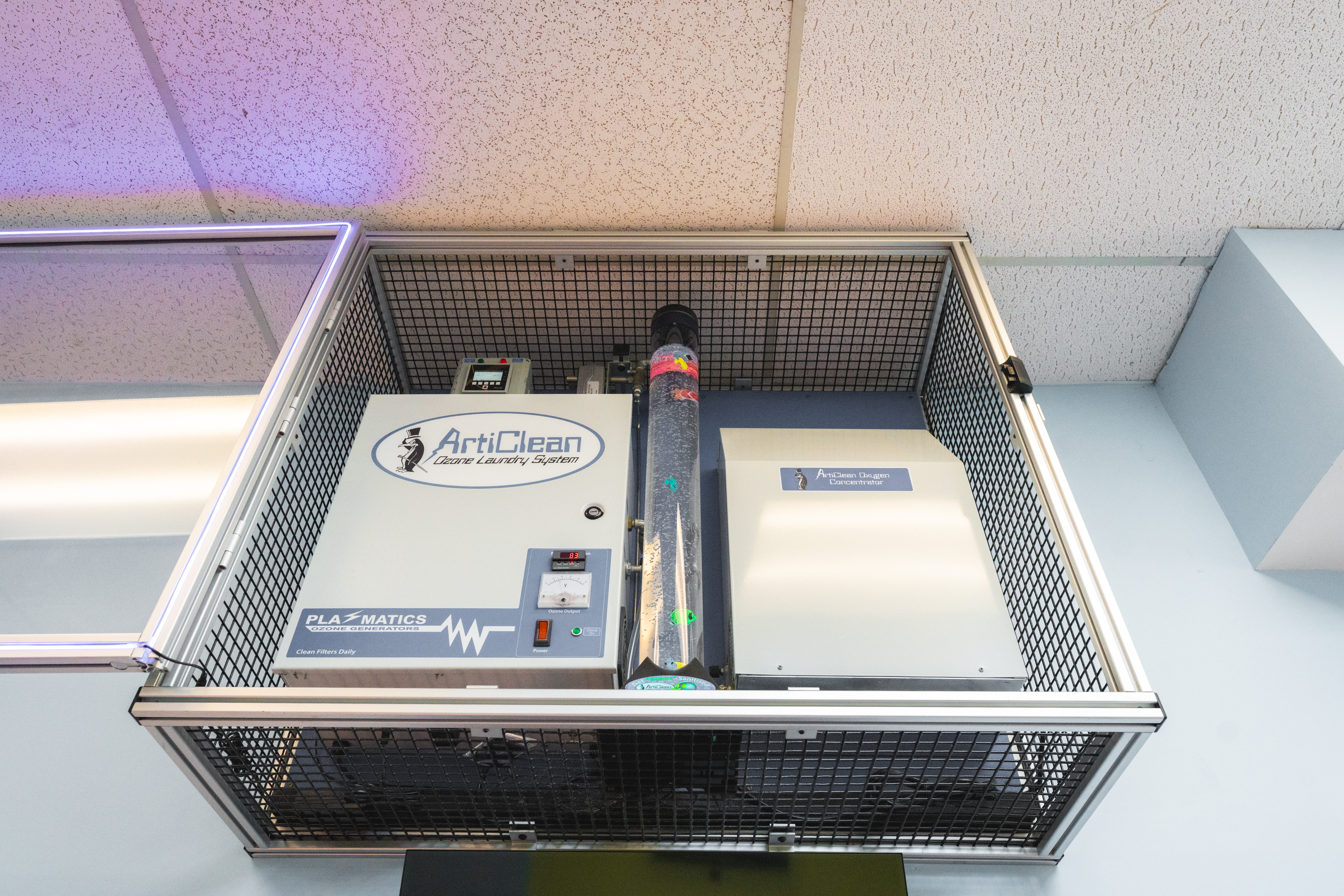 Articlean Ozone System In Cage Closeup